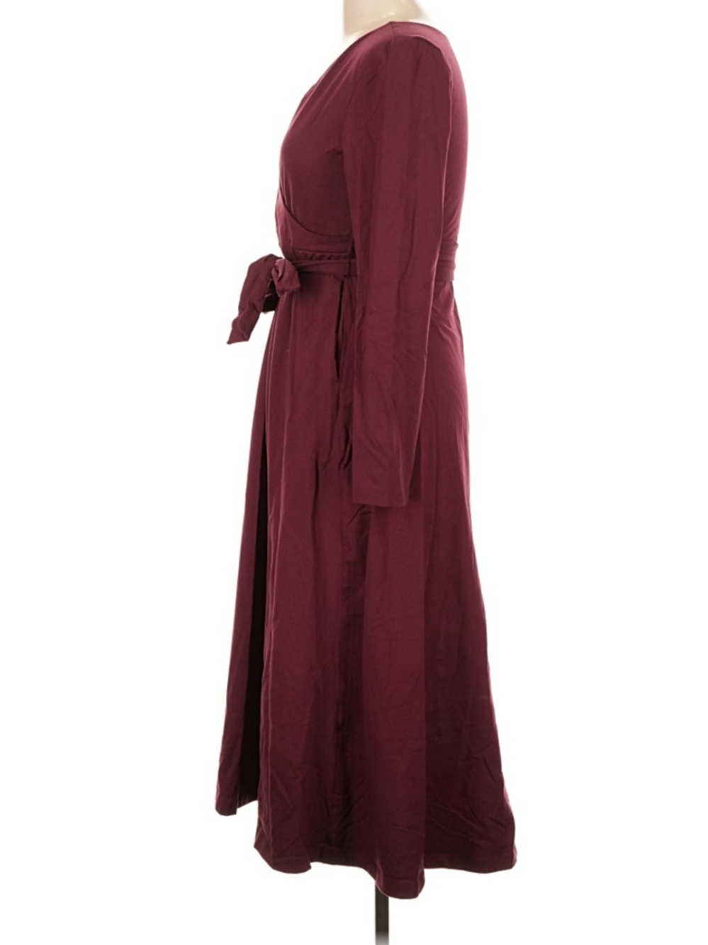 Pact Fit And Flare Wrap Midi Dress Ruby Heather L - Picture 4 of 9